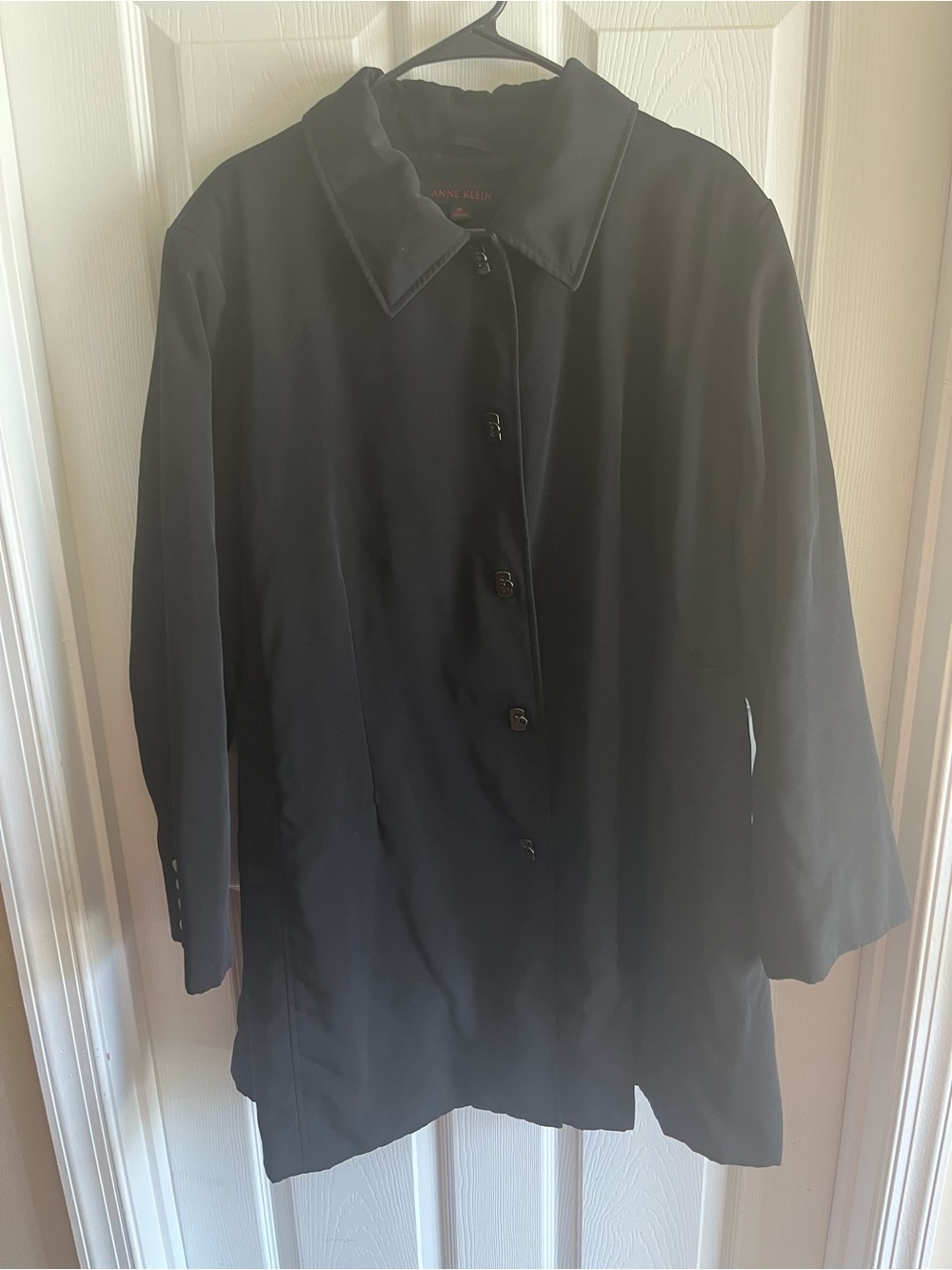 GUC Classic Women's Black Calvin Klein Raincoat Drench Coat size 3X